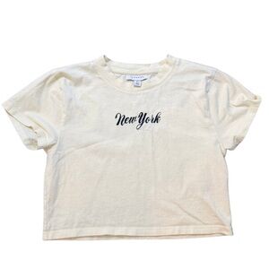 Yellow W SM TopShop New York Crop Top
